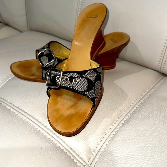 Coach Black Wedge Heel - Picture 1 of 1